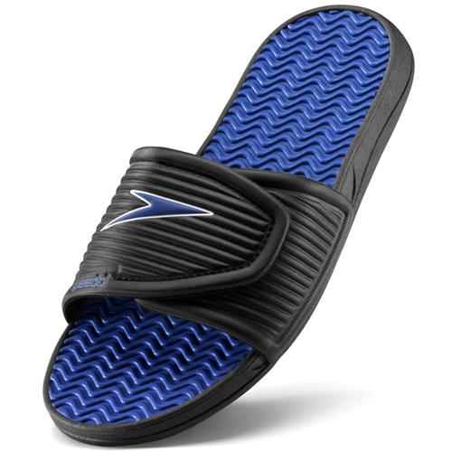 Speedo Men's Pool Slide Sandals 12 BlackRoyal