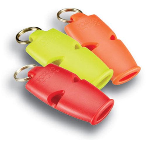 Fox 40 Micro 3-Chamber Pealess Whistle with Lanyard Orange 6-Pack