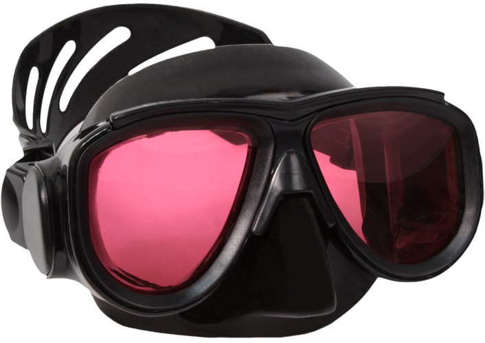 SeaVision Ultra Mask Black Skirt tinted scuba mask
