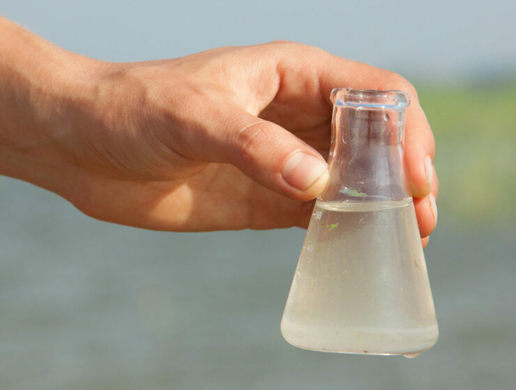 beaker of unfiltered water